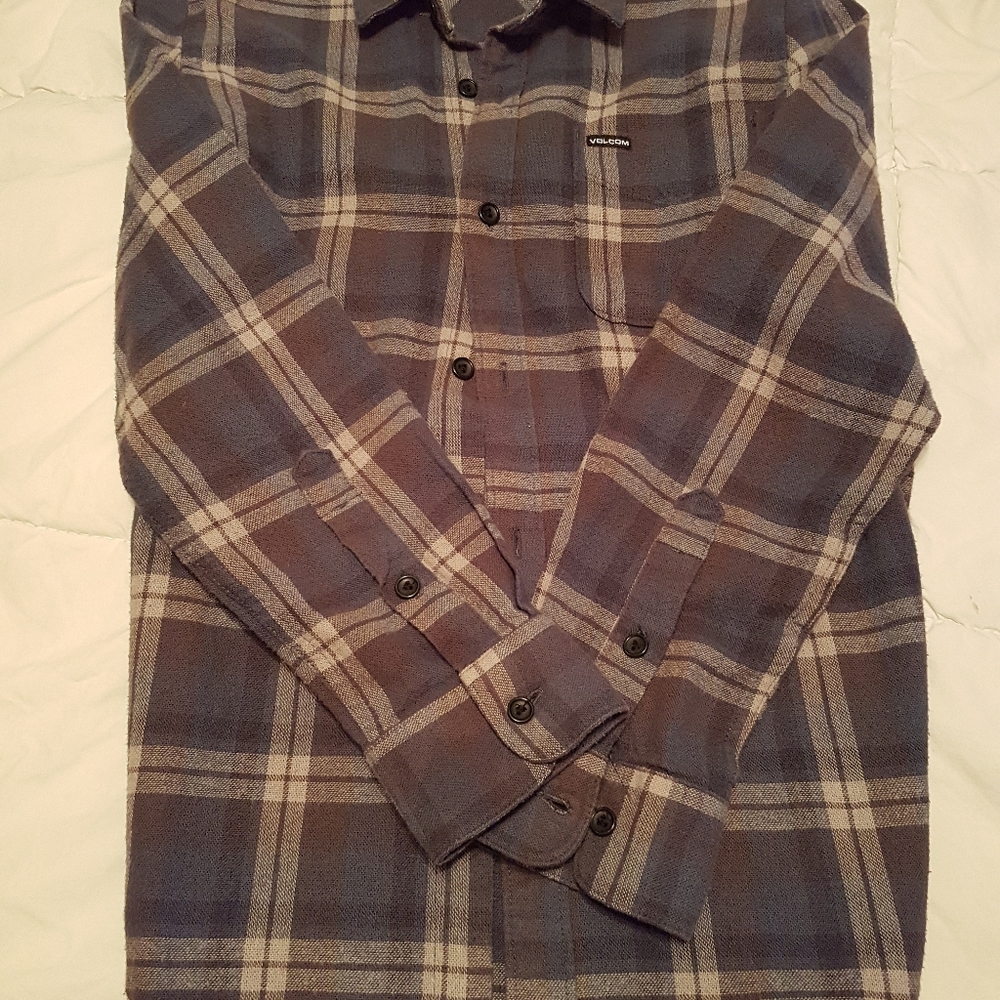 Volcom Youth Flannel Plaid Shirt - Picture 5 of 8